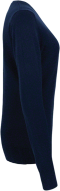 Damen-V-Pullover Prem.-Cotton XS tinte - 100% Baumwolle