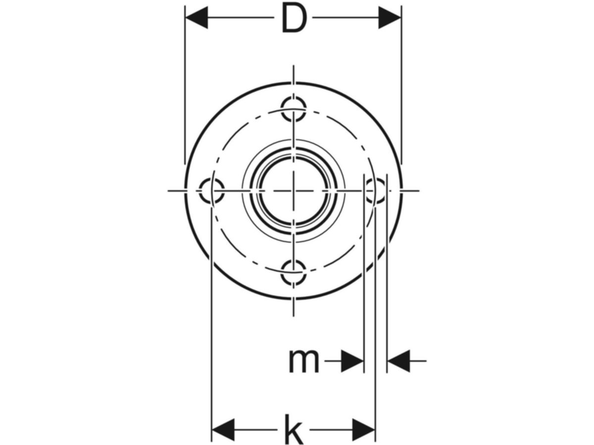 Mapress Therm Flansch PN 10/16 - mit Pressmuffe: d=88.9mm, DN=80
