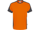 T-Shirt Contrast Perf. M orange/anth. - 50% Baumwolle, 50% Polyester