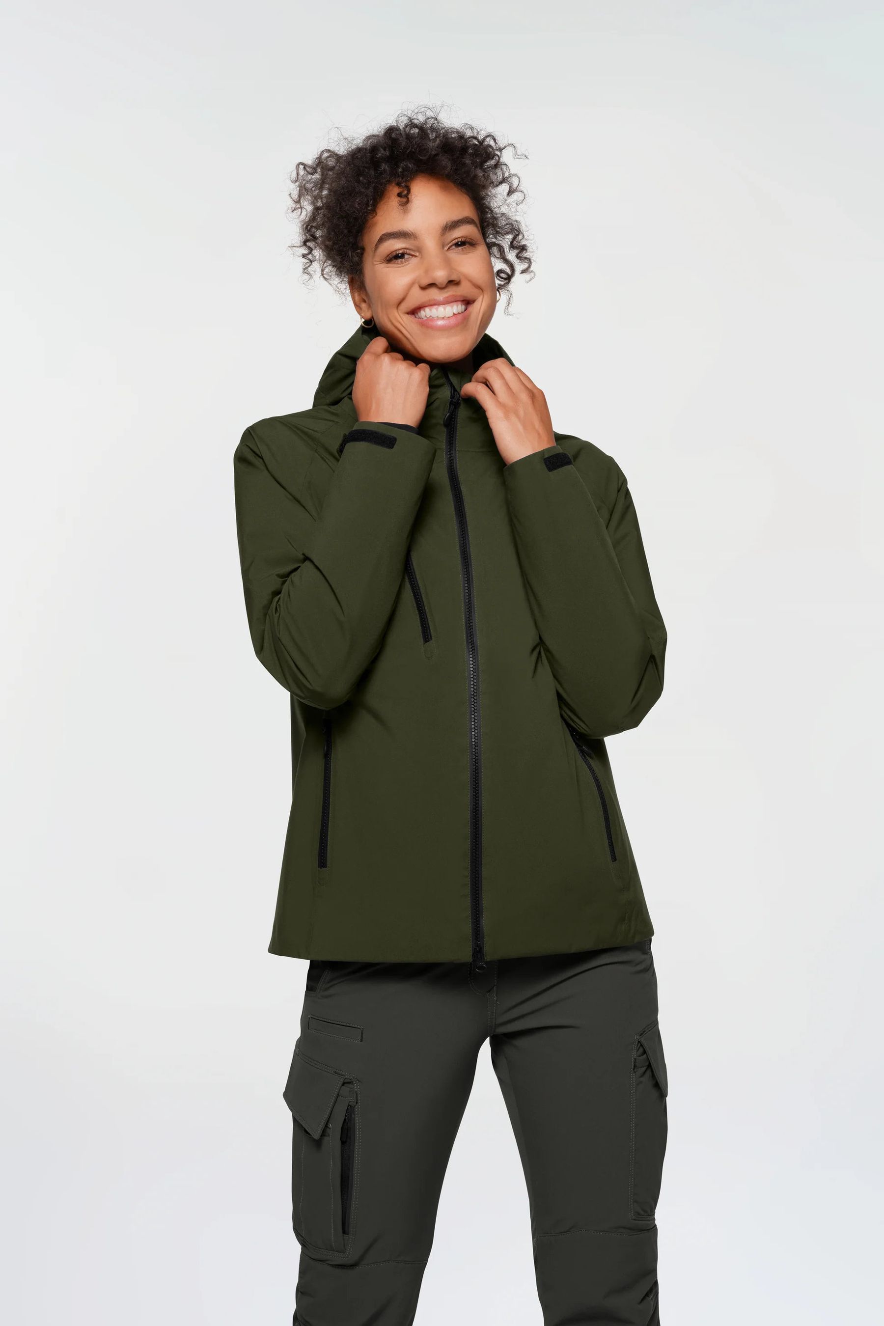 HAKRO Damen High-Activejacke ECO,Gr.L - Farbe: olive, 100% Polyester rec.