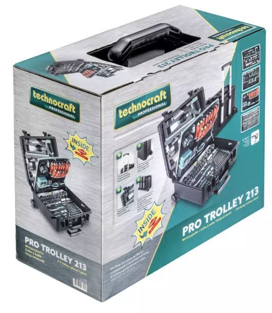 Werkzeugkoffer PP PRO TROLLEY 213-tlg. - mit PB/Knipex Werkzeug