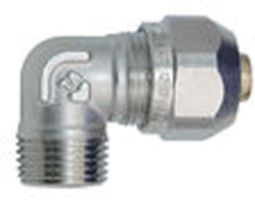 Übergansverschraubung,vernickelt - Winkel mit AG  1/2"-16x2