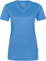 Damen-V-Shirt COOLMAX 2XL malibublau - 100% Polyester, 130 g/m²