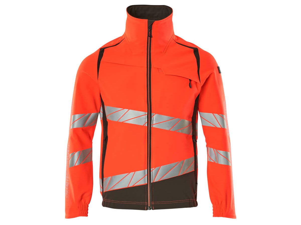 Jacke ultimate Stretch, Gr. 3XL - hi-vis rot/dunkelanthrazit