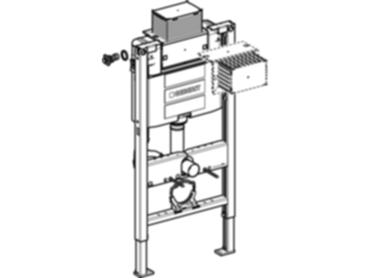 Geberit Duofix Wand-WC-Element Omega - Betätigung von oben / vorne, Typ 98