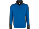 Zip-Sweatsh. Co. Perf. L royalb./anth. - 50% Baumwolle, 50% Polyester