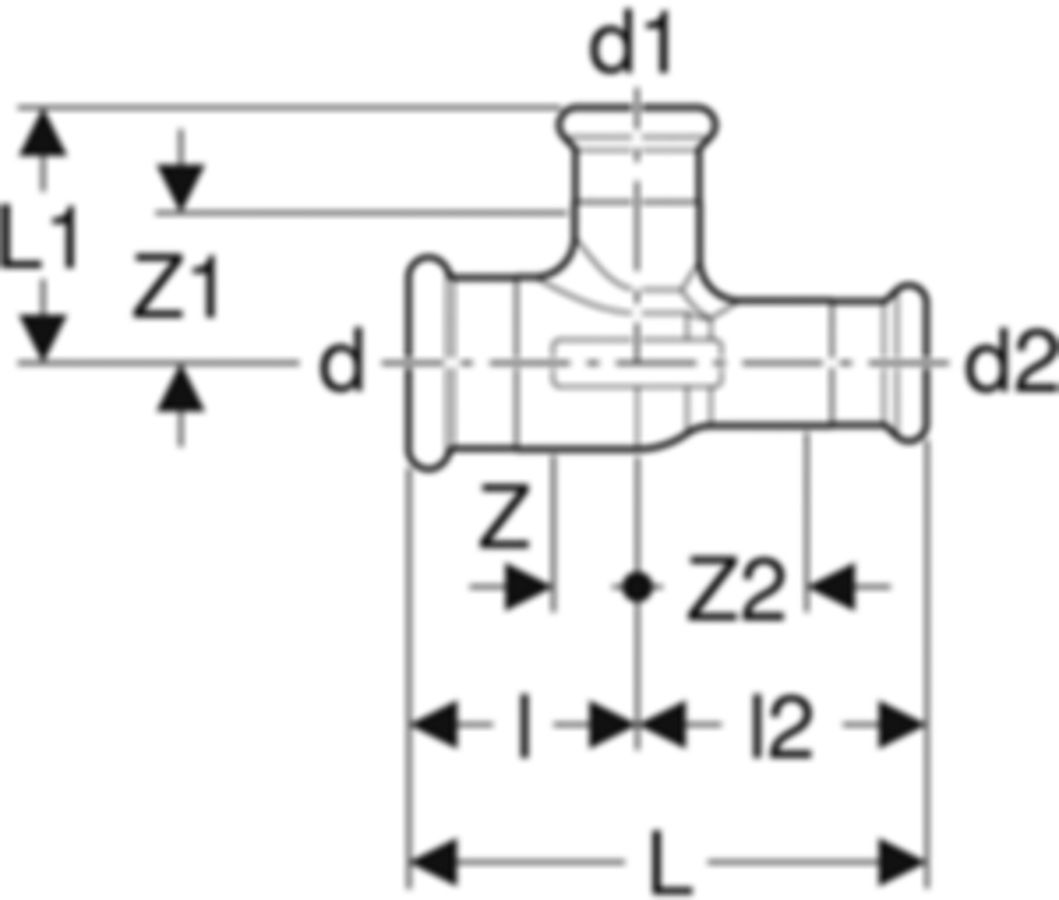 MPF-Tee 54-22-54 mm Nr. 21223