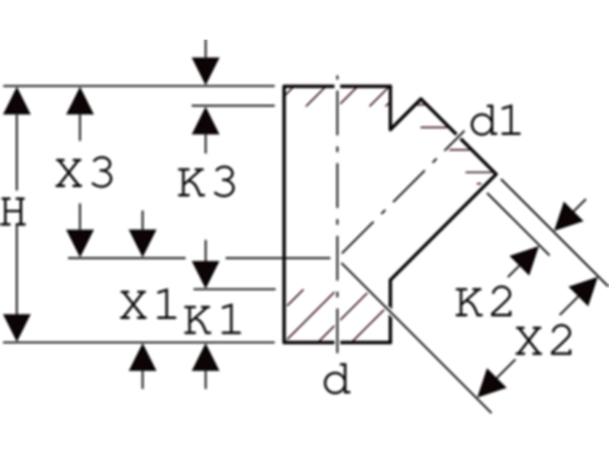 Geberit Abzweig 45° 90/ 75