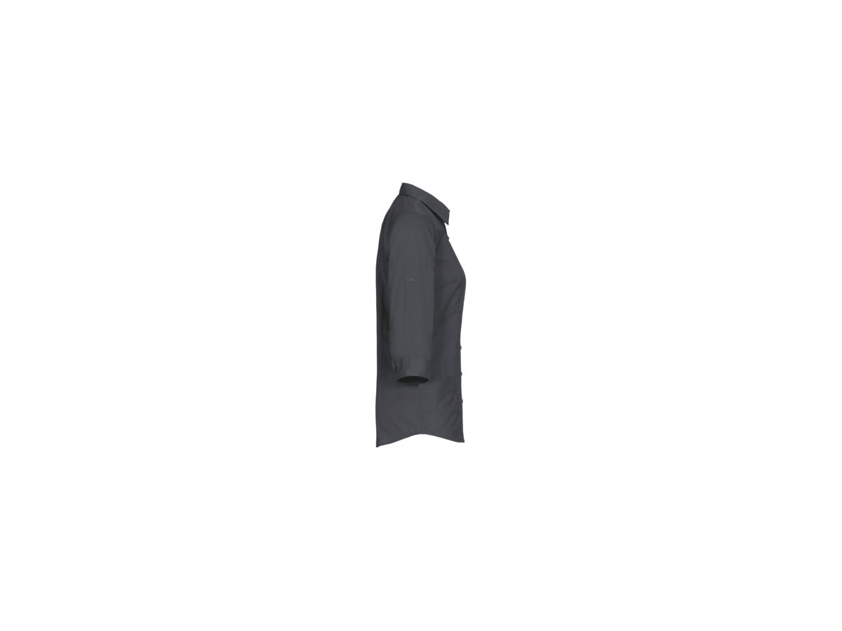 Bluse Vario-¾-Arm Perf. Gr. L, anthrazit - 50% Baumwolle, 50% Polyester, 120 g/m²