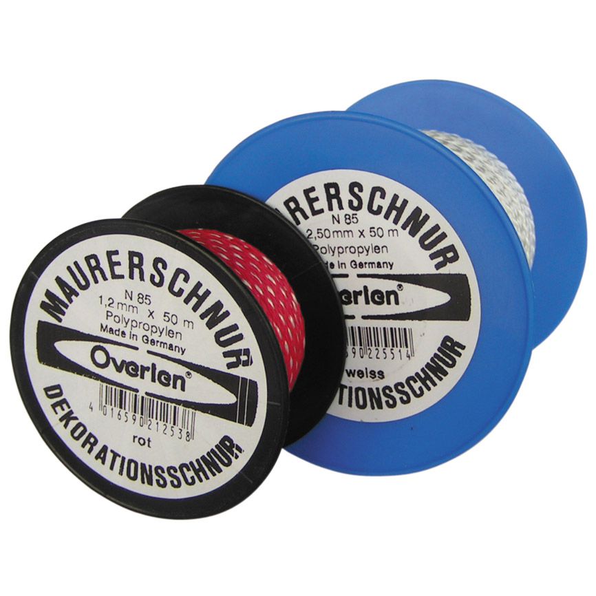 Maurerschnur m. Kennfd.(N 85) 2.5/50m - Polyester weiss