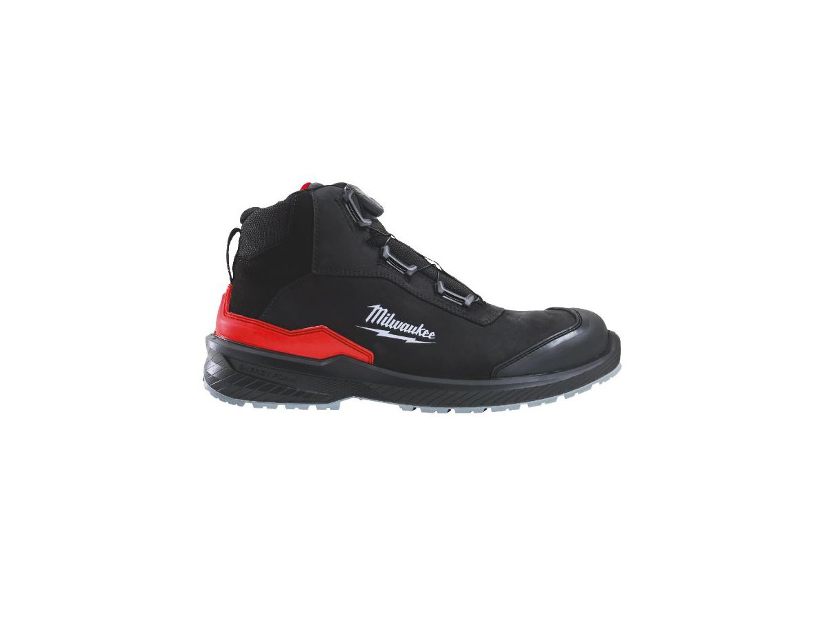 Sicherheits-Stiefel Gr. 47 schwarz - Milwaukee, FLEXTRED S3PS BOA Leder