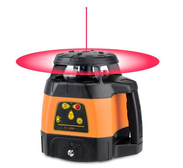 Rotationslaser FL245HV für horizontale - vertikale,m. Handempfänger, Lattenhalter