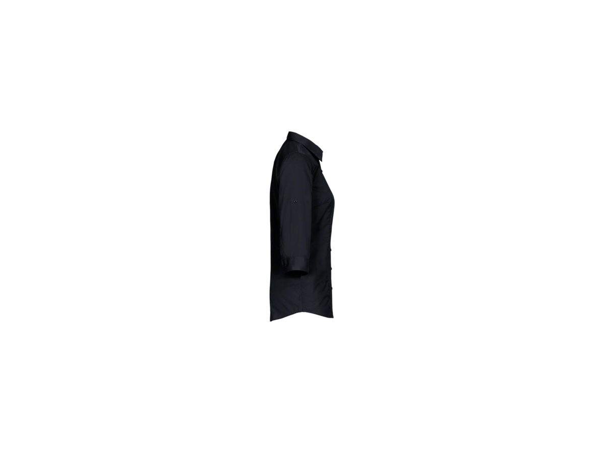 Bluse Vario-¾-Arm Perf. Gr. L, schwarz - 50% Baumwolle, 50% Polyester