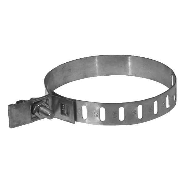 Drahthalterbride verstellbar Inox - Draht 6-9mm, Spannbereich 70-120mm