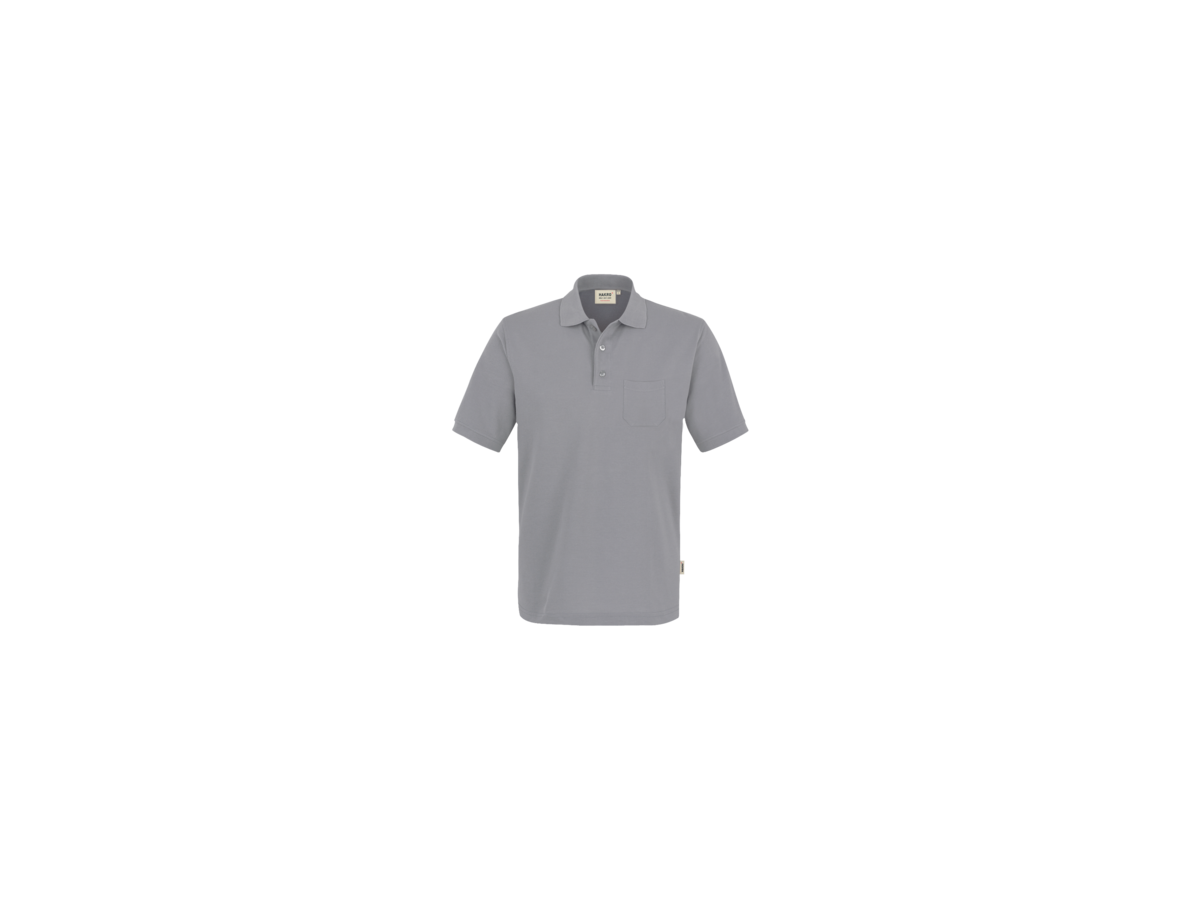 Pocket-Poloshirt Perf. Gr. M, titan - 50% Baumwolle, 50% Polyester