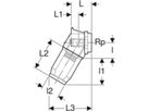 PushFit Anschlussdose 60°, 16-1/2"