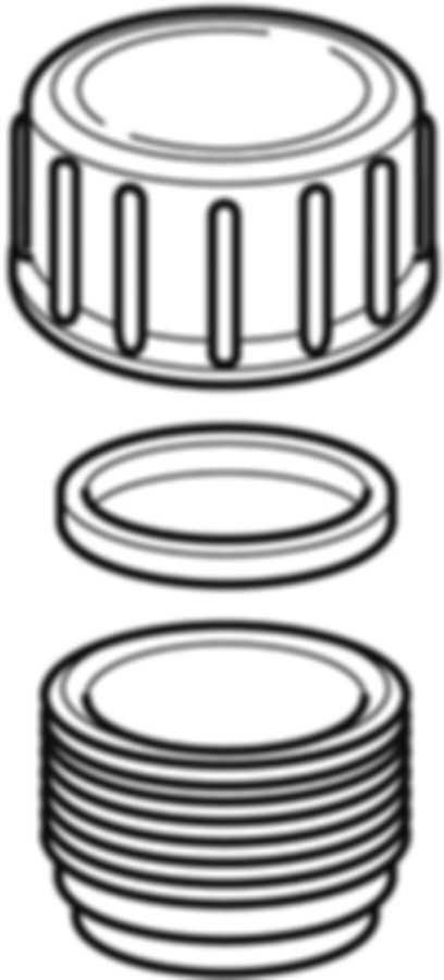 Geberit PE Stutzen mit Verschlusskappe