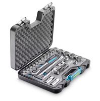 Steckschlüsselsatz, 1/2", 44-tlg - Kunststoff-Koffer,"technocraft Prof.