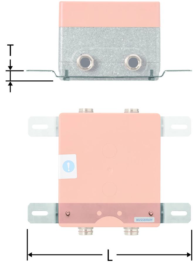Montageschiene zu Armaturen/Verteilerbox - Doppelausführung neutral
