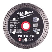 Diamanttrennscheibe Milwaukee DHTS 76 mm - 1.0 mm, Granit/Fliesen/dünne Stahlprof.