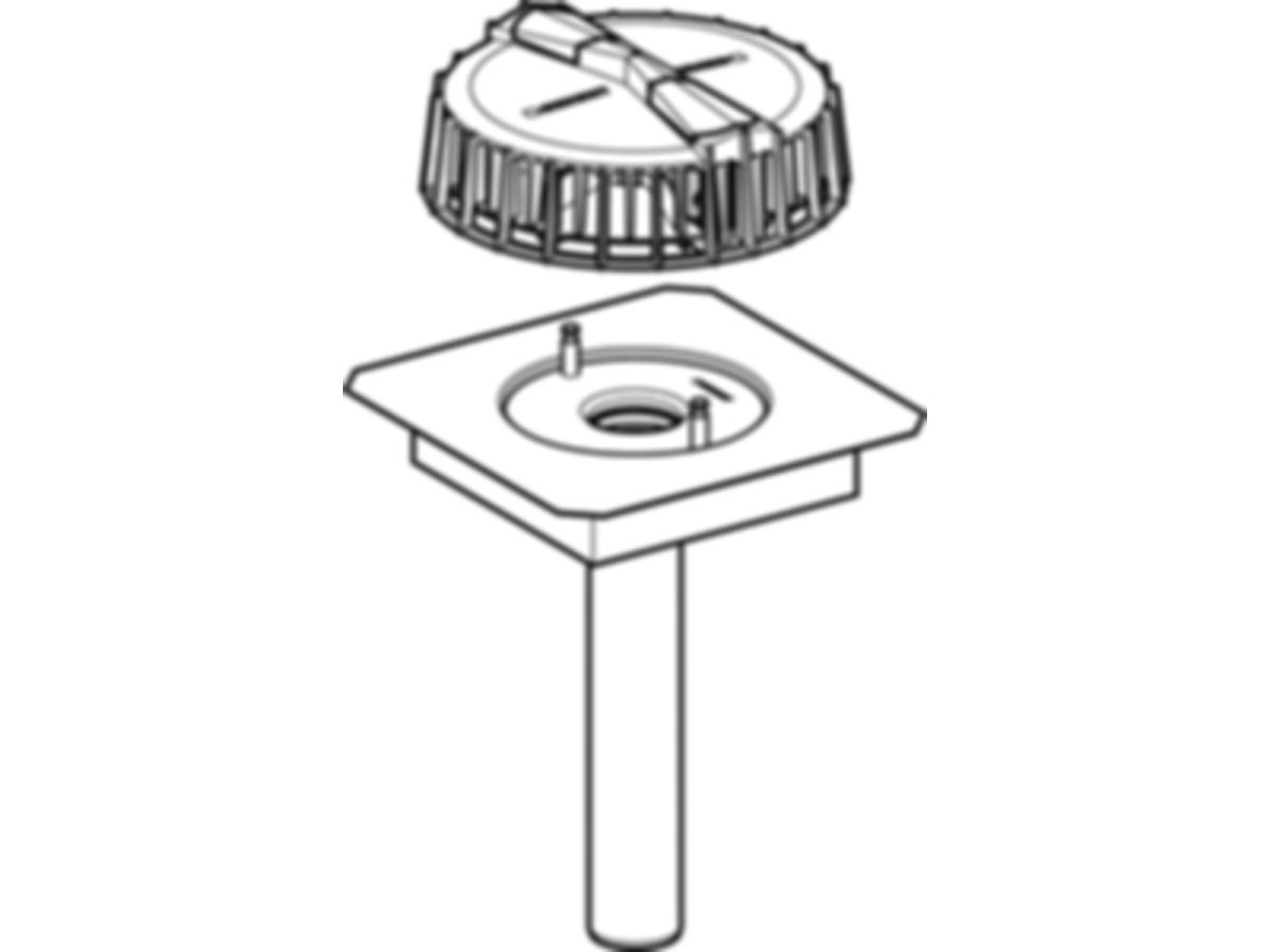 Geberit Pluvia Dachwassereinlauf - mit Anschlussblech für Rinnen: 12 l/s
