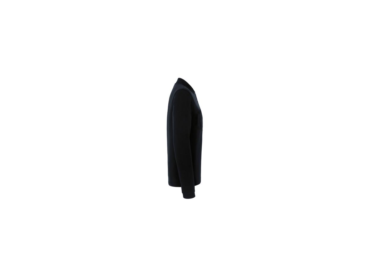 Longsleeve-Pocket-Polosh. Top M schwarz - 100% Baumwolle, 200 g/m²