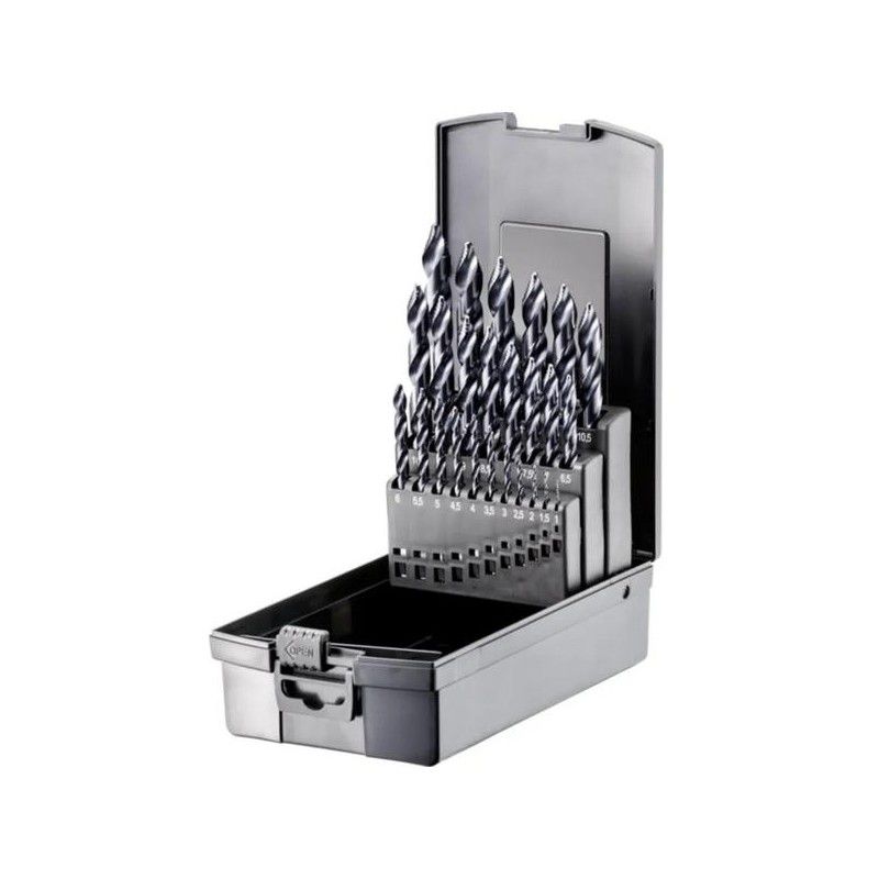 Spiralbohrersatz HSSE-Co5 25-tlg. - 1.0-13.0 x 0.5 mm, Fortec