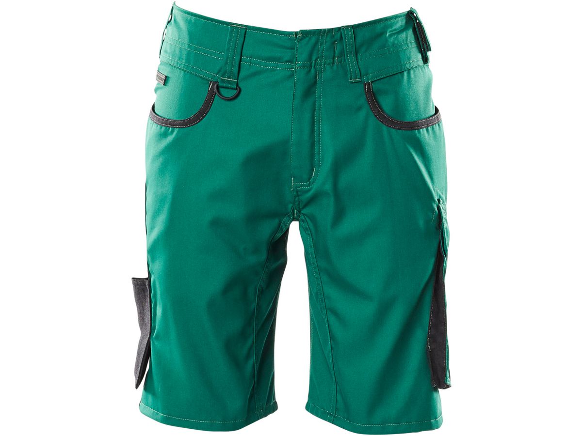 Shorts Unique, extra leicht, C50 - grün/schwarz, 50% CO/50% PES, 205 g/m2