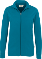 Damen-Interlockjacke Gr. 2XL, petrol - 100% Baumwolle, 220 g/m²