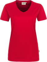 Damen-V-Shirt Performance Gr. 2XL, rot - 50% Baumwolle, 50% Polyester, 160 g/m²