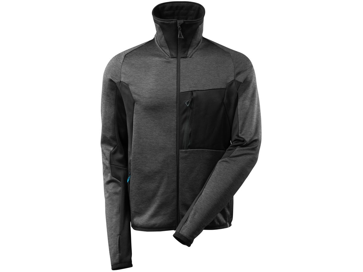 MASCOT Advanced Fleecepullover Gr. 2XL - dunkelanthrazit/schwarz, hoher Kragen