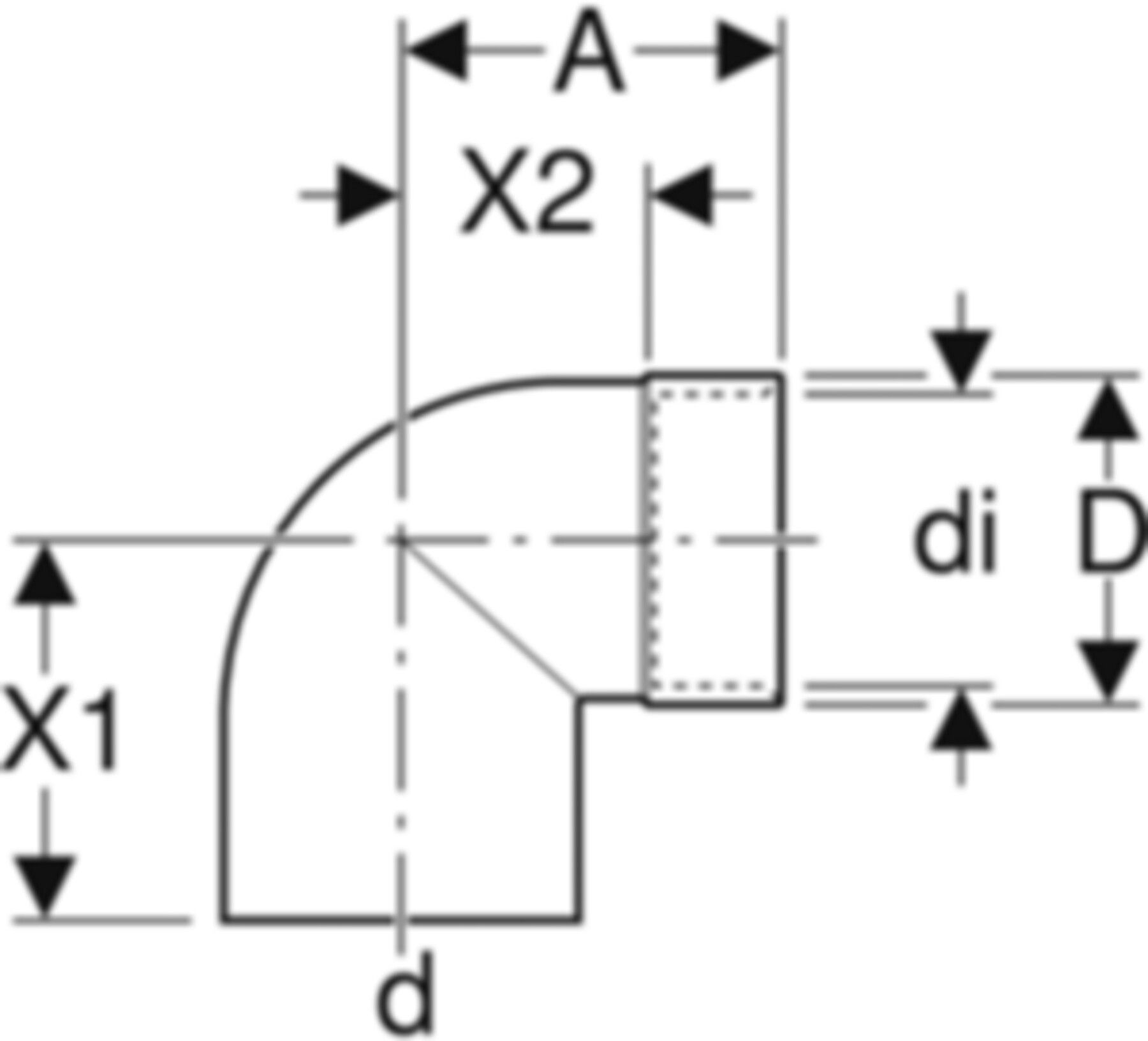 Geberit PE Winkel mit Sifonanschl.Muffe