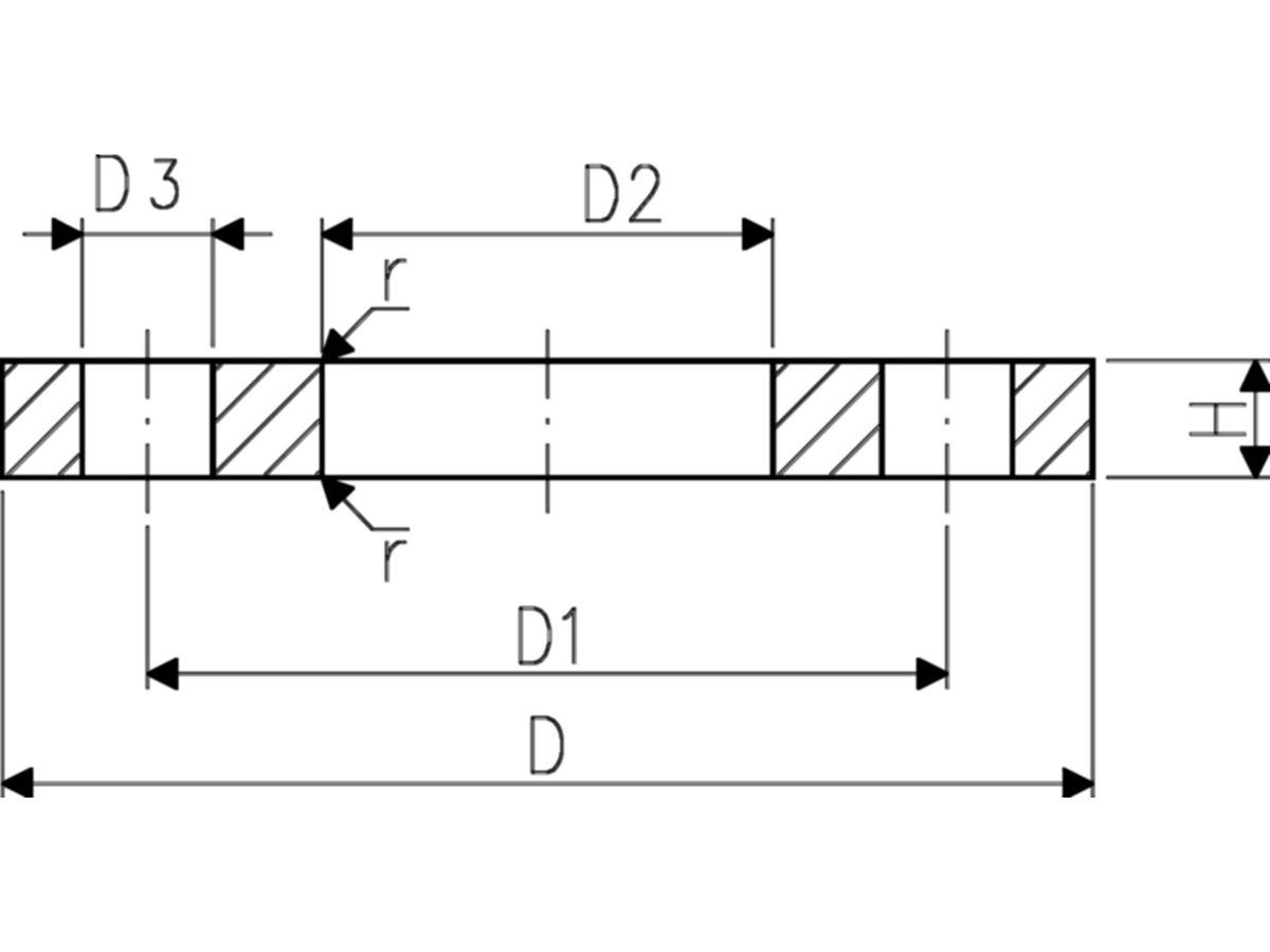 Losflansch PVC-U PN10 d200DN200 - Metrisch