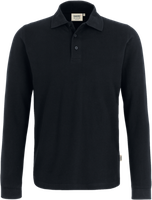 Longsleeve-Poloshirt Classic 2XL schwarz - 100% Baumwolle, 220 g/m²