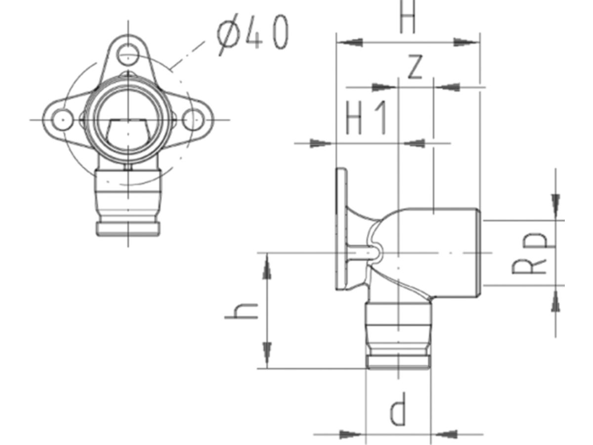 iFIT Armaturenanschluss-Modul 3/4" - einfach 16/20 H= 44mm