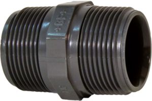 Doppelnippel PVC-U PN10 3/8" - Aussengewinde