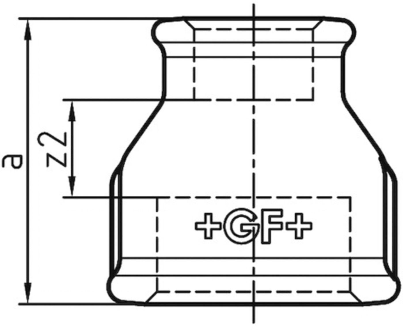 Muffe reduziert +GF+ 240 schwarz