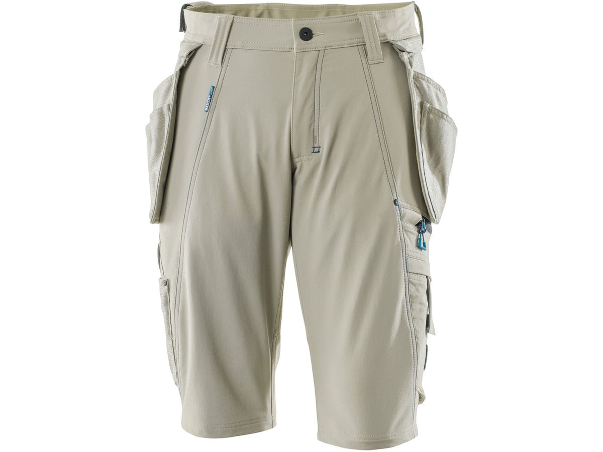 MASCOT Advanced Shorts, Grösse C52 - hellkhaki, abnehmbare Hängetaschen