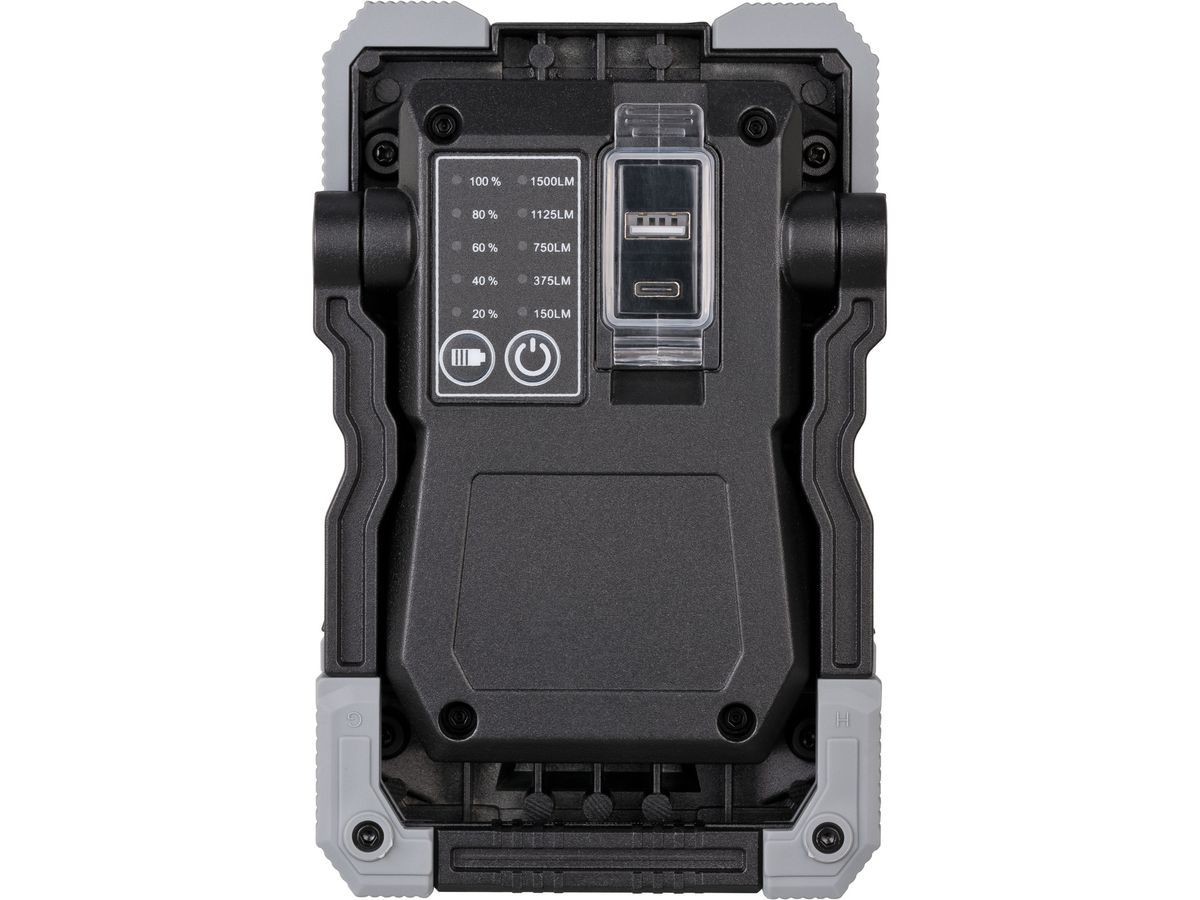 Arbeitsleuchte LED RUFUS 1500lm - 15W mit Akku, IP65