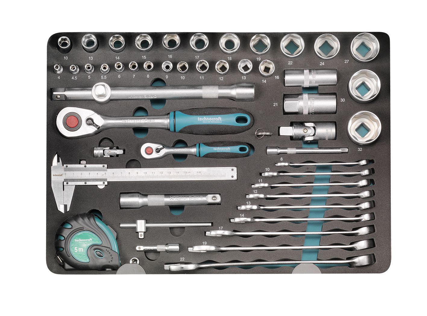 Werkzeugkoffer "PRO-CASE 5 - 140-tlg. 1/4"+1/2"