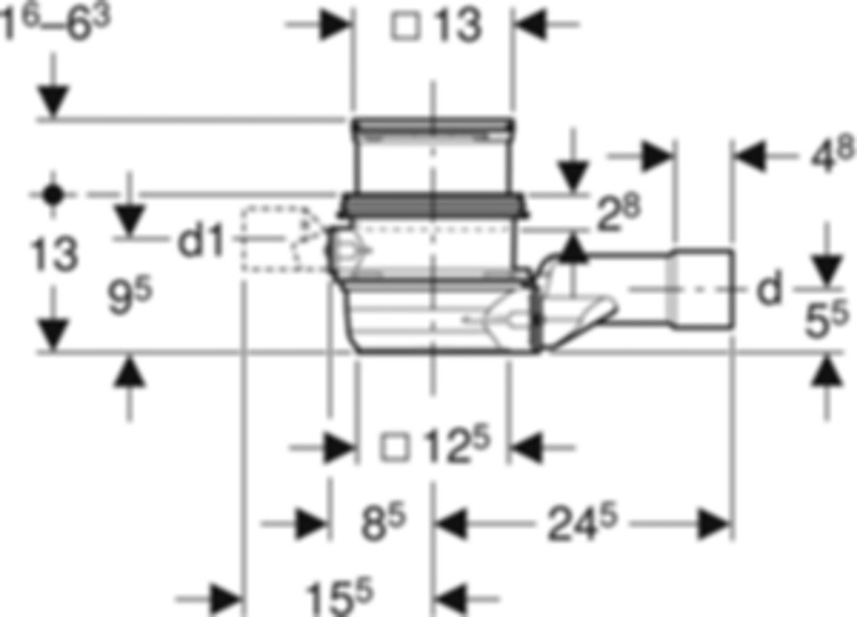 Geberit Bodenablauf VARINO - horizontal