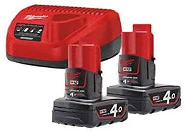 Starter-SET Milwaukee M12 NRG-402 - mit zwei Akku + Ladegerät