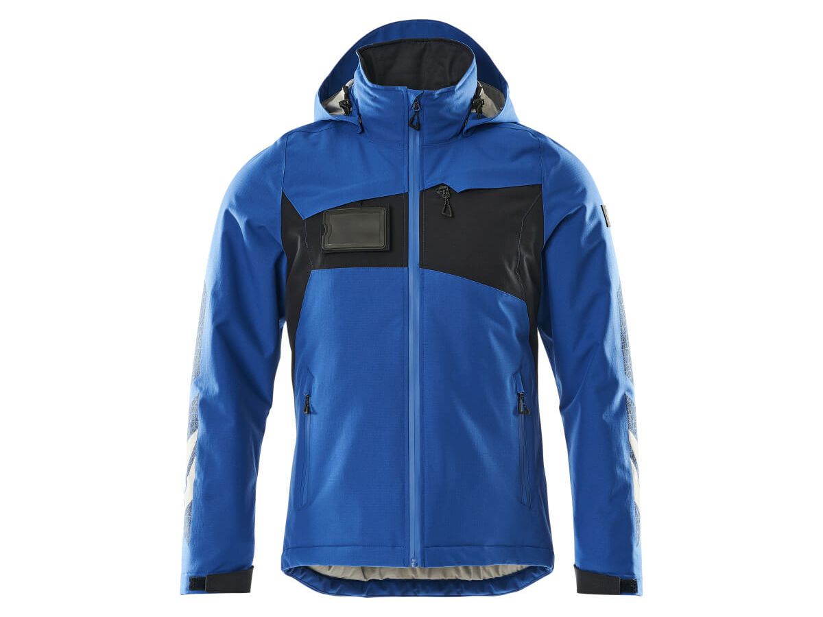 Winterjacke wind-/wasserdicht, Gr. 4XL - azurblau/schwarzblau, 100% PES