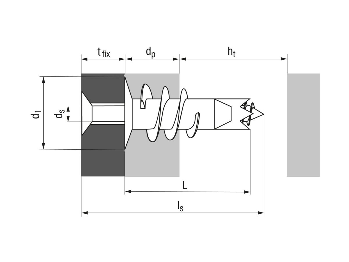 Gipskartondübel Ø13x32 - Pak. à 50 Stk. TOX Spiral 37