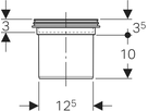 Geberit Verlängerungsstück zu Bodeneinl. - Varino, 13 x 13 cm