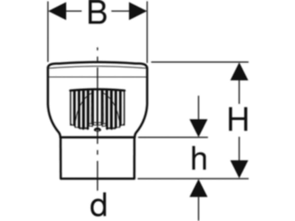 Geberit Rohrbelüftungsventil GRB 90 - für PE