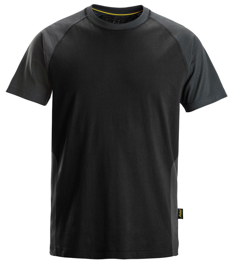 T-Shirt zweifarbig, schwarz/grau - Snickers