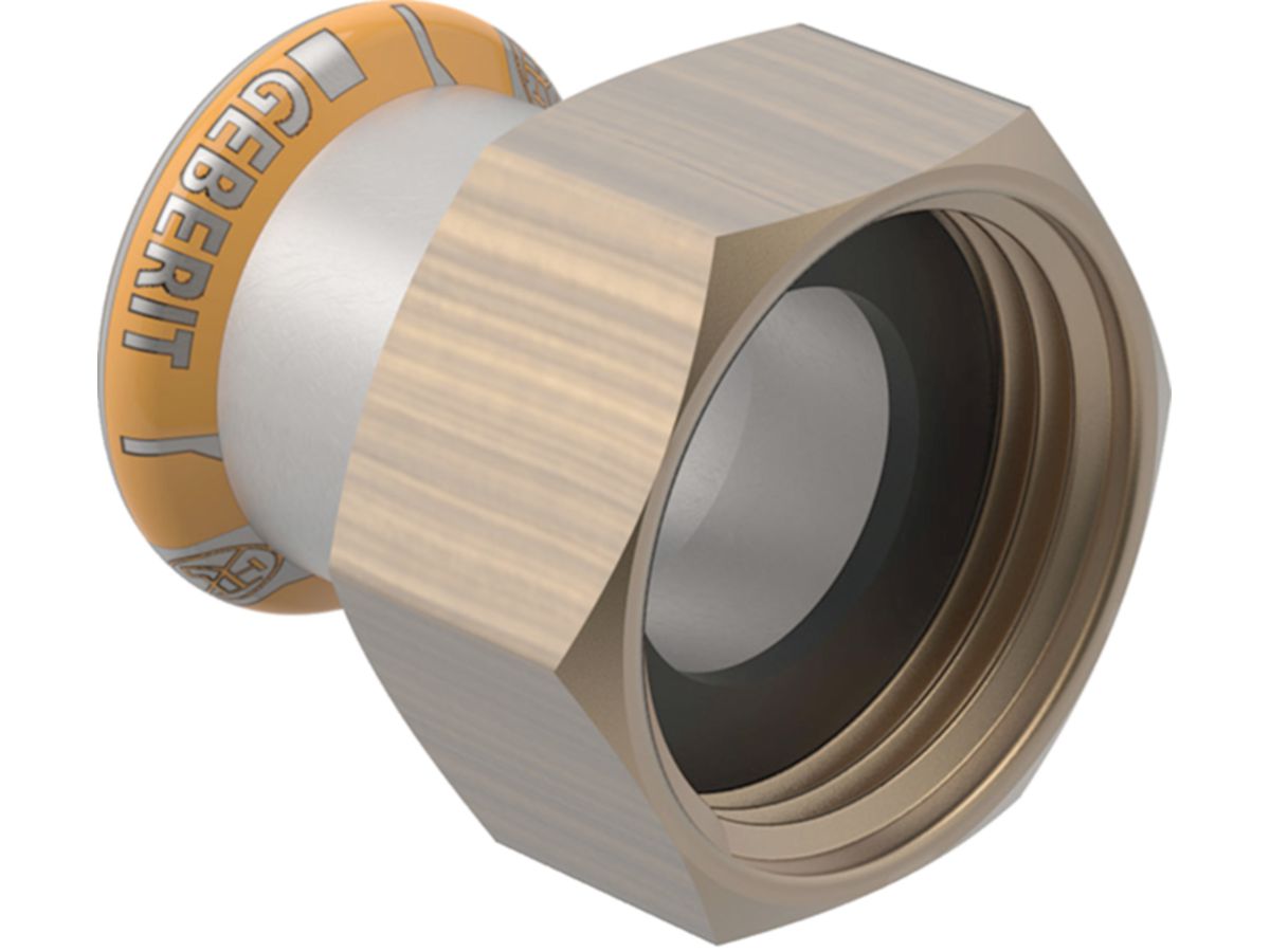 Mapress Therm Übergang m. Überwurfmutter - d=42mm, di=39mm, G=1 3/4"