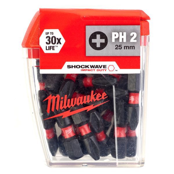 Schrauberbit Shockwave Gen II - Milwaukee PH2 / 25 mm (Pack à 25 Stk)