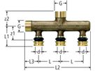 Optiflex-Flowpress-Verteiler 4-fach - PN 10, mit Pressanschluss